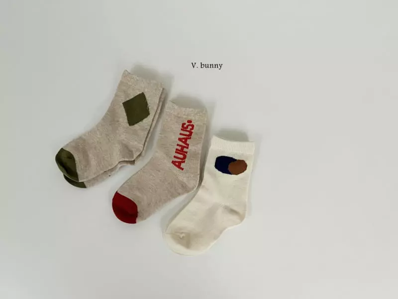 V Bunny - Korean Children Fashion - #kidsstore - Shape Socks Set - 8