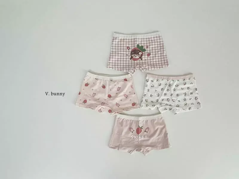 V Bunny - Korean Children Fashion - #kidzfashiontrend - N115 Strawberry Mochi Underwear Set - 6