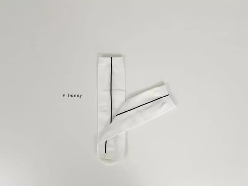V Bunny - Korean Children Fashion - #magicofchildhood - Line Ribbon Socks Set - 6