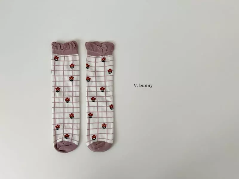 V Bunny - Korean Children Fashion - #magicofchildhood - Pineapple Flower Socks Set - 4