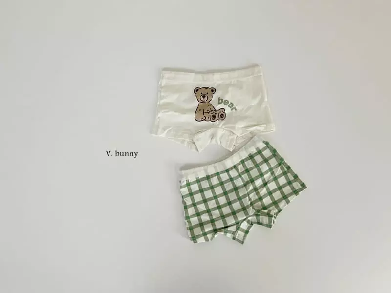 V Bunny - Korean Children Fashion - #minifashionista - N116 Brown Underwear Set - 5