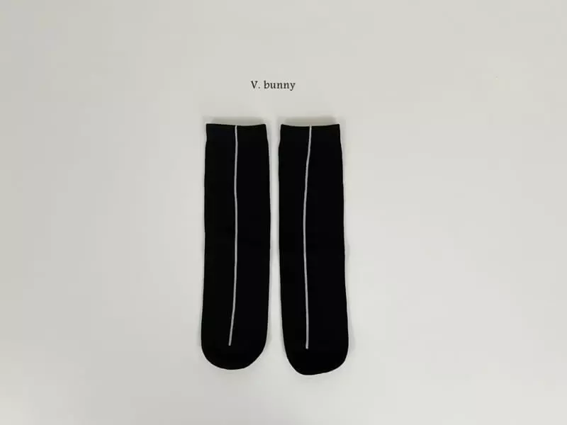 V Bunny - Korean Children Fashion - #prettylittlegirls - Line Ribbon Socks Set - 8