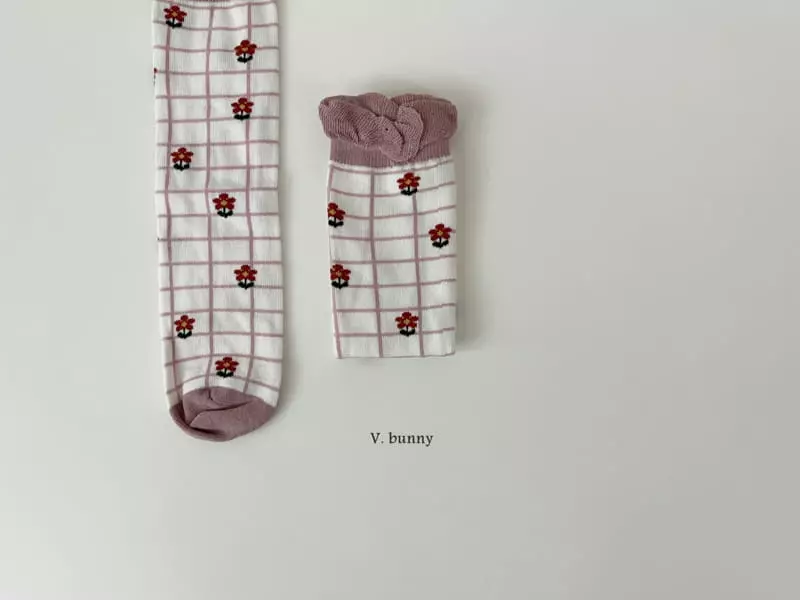 V Bunny - Korean Children Fashion - #prettylittlegirls - Pineapple Flower Socks Set - 5