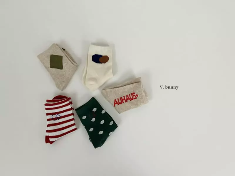 V Bunny - Korean Children Fashion - #stylishchildhood - Shape Socks Set