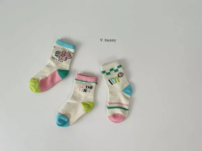 V Bunny - Korean Children Fashion - #todddlerfashion - Itzy Socks Set - 9