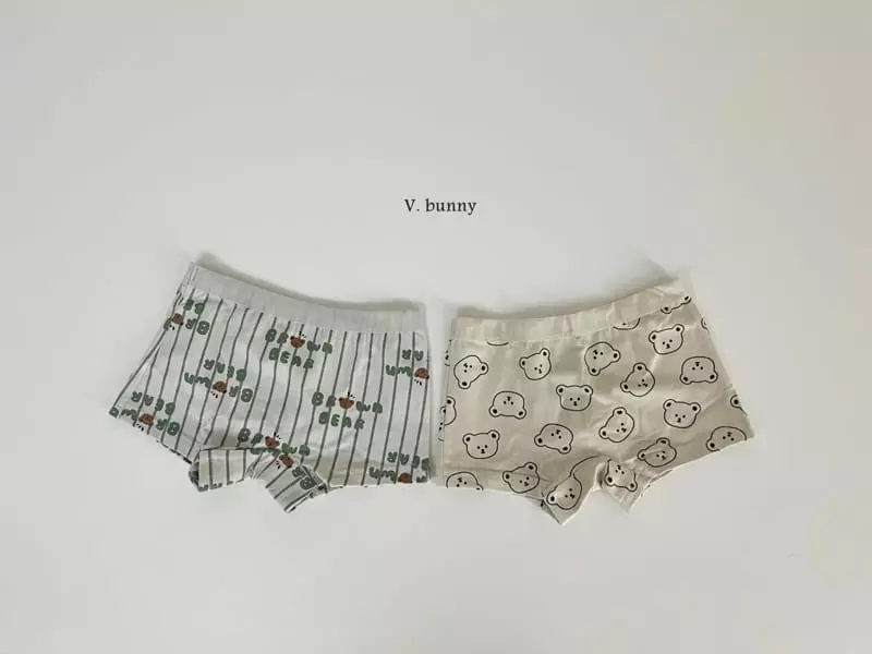 V Bunny - Korean Children Fashion - #todddlerfashion - N116 Brown Underwear Set - 7