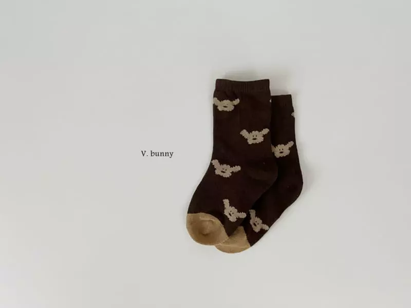 V Bunny - Korean Children Fashion - #toddlerclothing - Little Dog Socks Set - 3