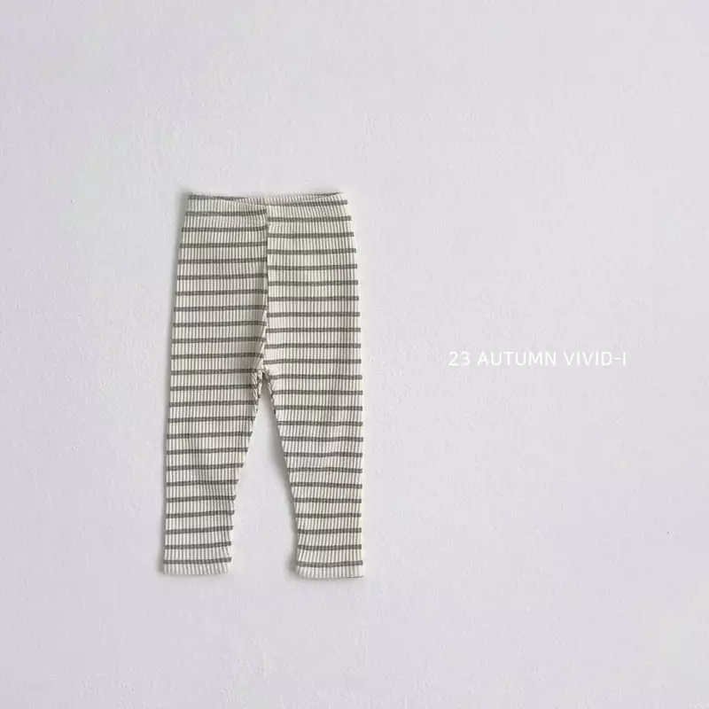 Vivid I - Korean Children Fashion - #Kfashion4kids - Stripes Leggings - 3