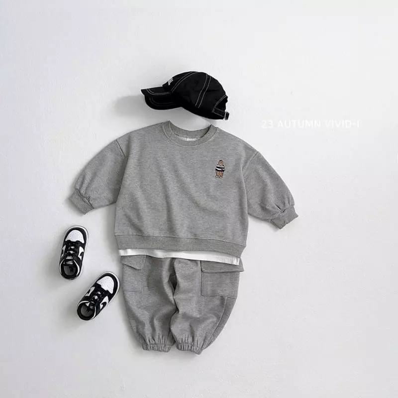 Vivid I - Korean Children Fashion - #childrensboutique - Fall Bear Sweatshirt - 11