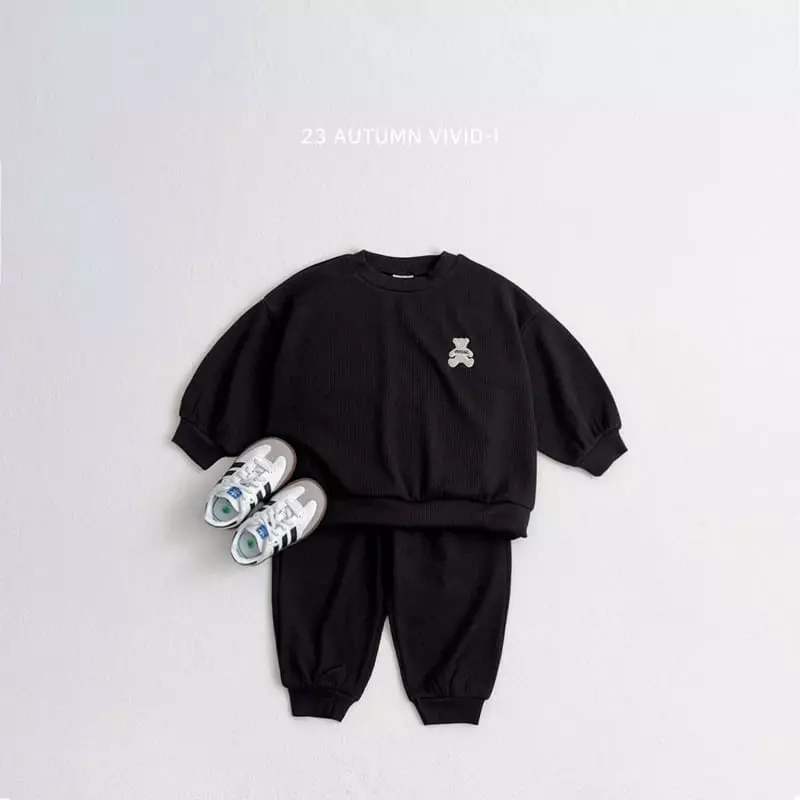 Vivid I - Korean Children Fashion - #childrensboutique - Rib Top Bottom Set - 7