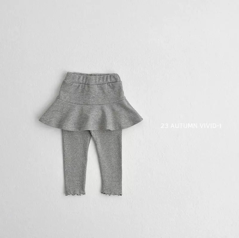 Vivid I - Korean Children Fashion - #childrensboutique - Terry Skirt Leggings - 4