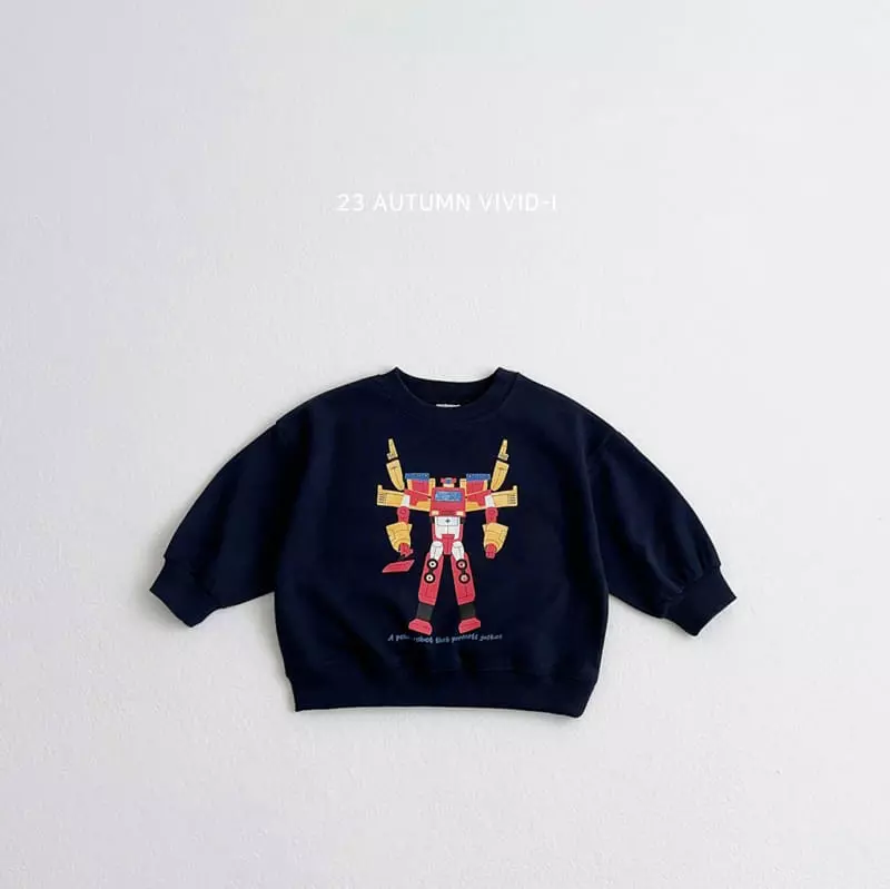 Vivid I - Korean Children Fashion - #designkidswear - Robort Sweatshirt - 3