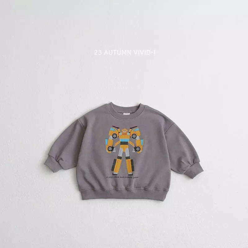 Vivid I - Korean Children Fashion - #designkidswear - Robort Sweatshirt - 4