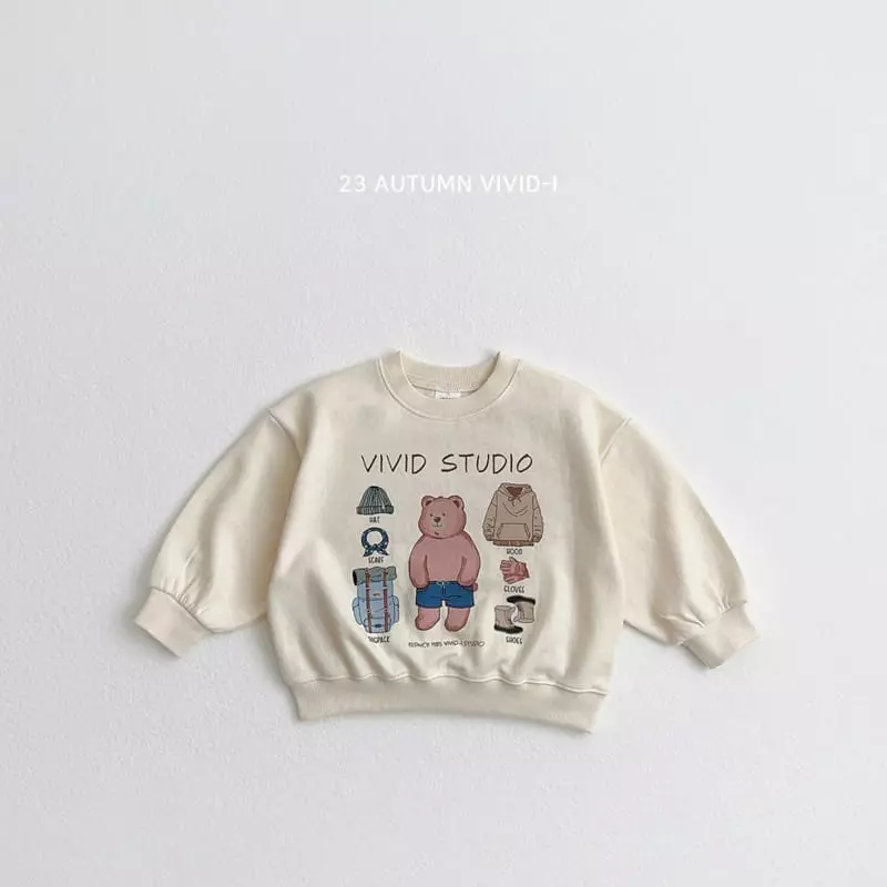 Vivid I - Korean Children Fashion - #kidsstore - Cody Bear Sweatshirt - 3