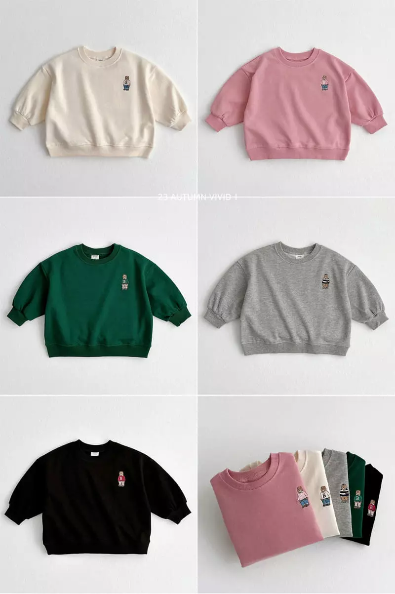 Vivid I - Korean Children Fashion - #kidsstore - Fall Bear Sweatshirt - 2
