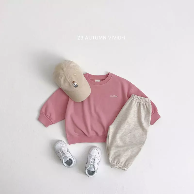 Vivid I - Korean Children Fashion - #littlefashionista - Vivid Logo Top Bottom Set - 12