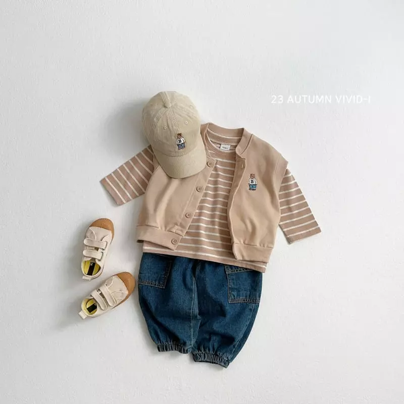 Vivid I - Korean Children Fashion - #magicofchildhood - Button Vest - 3