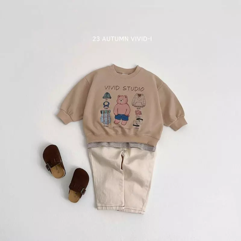 Vivid I - Korean Children Fashion - #minifashionista - Cody Bear Sweatshirt - 8