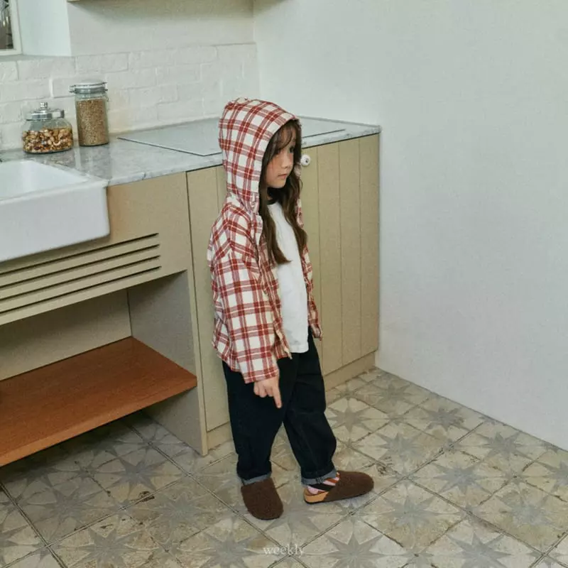 Weekly - Korean Children Fashion - #littlefashionista - Paul Check Hoody Jumper - 2