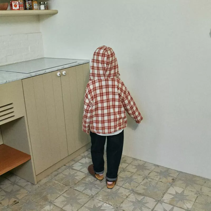 Weekly - Korean Children Fashion - #magicofchildhood - Paul Check Hoody Jumper - 3