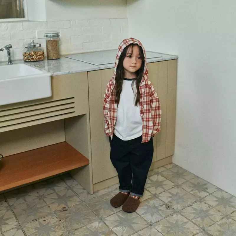 Weekly - Korean Children Fashion - #magicofchildhood - Paul Check Hoody Jumper - 4
