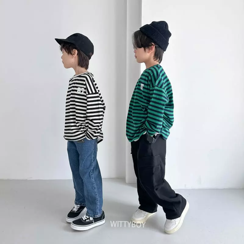 Witty Boy - Korean Children Fashion - #kidsshorts - 87 Stripes Tee - 4