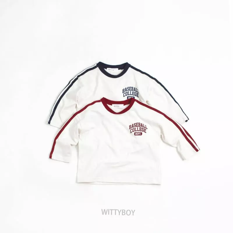 Witty Boy - Korean Children Fashion - #littlefashionista - Baseball Tee - 9