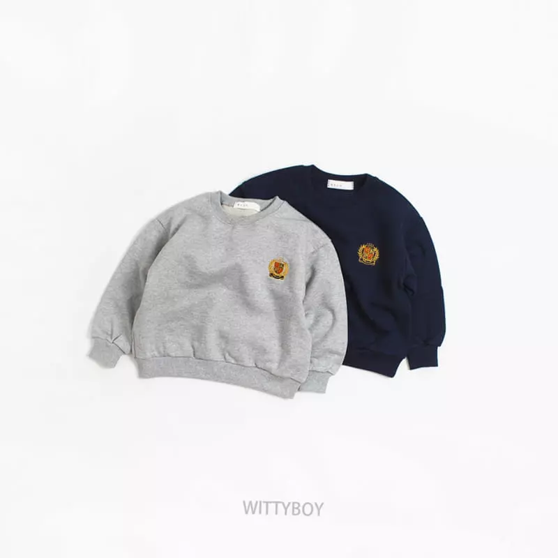 Witty Boy - Korean Children Fashion - #magicofchildhood - Crwon Sweatshirt - 12