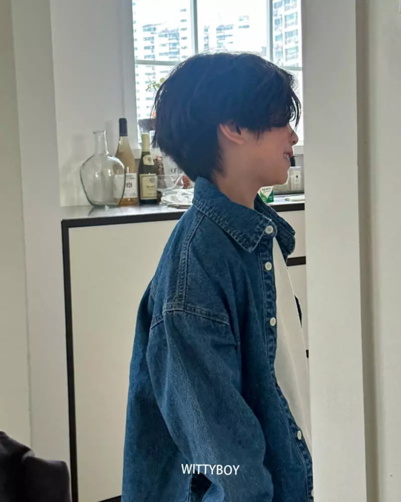 Witty Boy - Korean Children Fashion - #minifashionista - Joy Denim SHIrt - 9