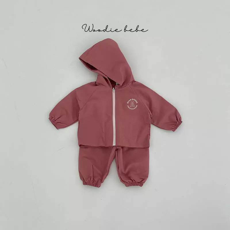 Woodie - Korean Baby Fashion - #babygirlfashion - Wind Top Bottom Set - 2