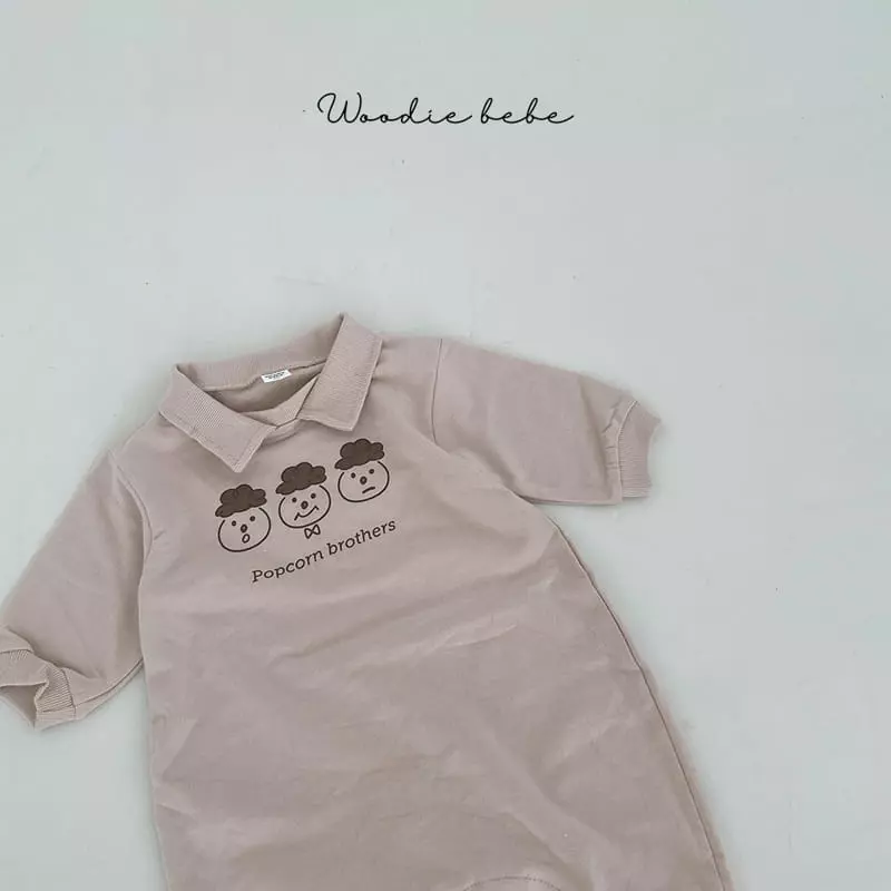 Woodie - Korean Baby Fashion - #babylifestyle - Pop Corn Top Bodysuit - 2