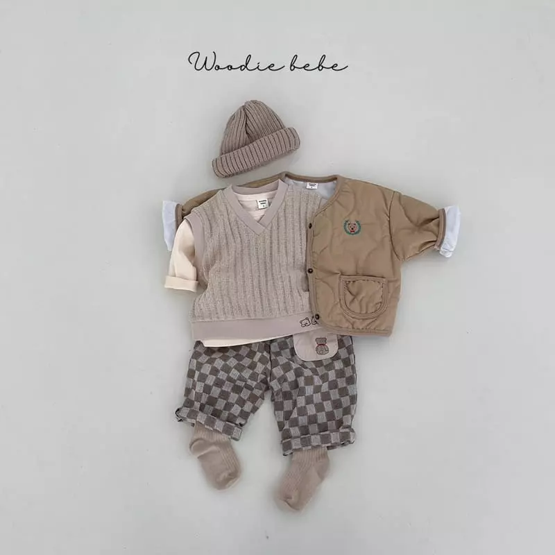 Woodie - Korean Baby Fashion - #babyoutfit - Tie Bear Jumper - 8