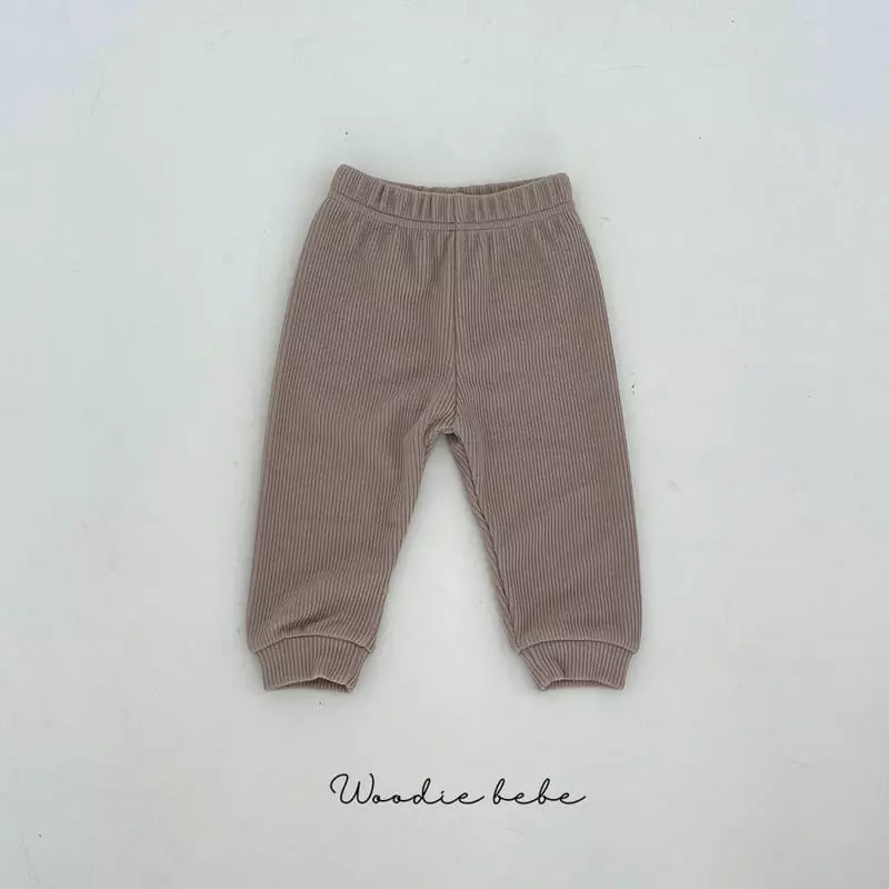 Woodie - Korean Baby Fashion - #babyoutfit - Rib Pants - 2