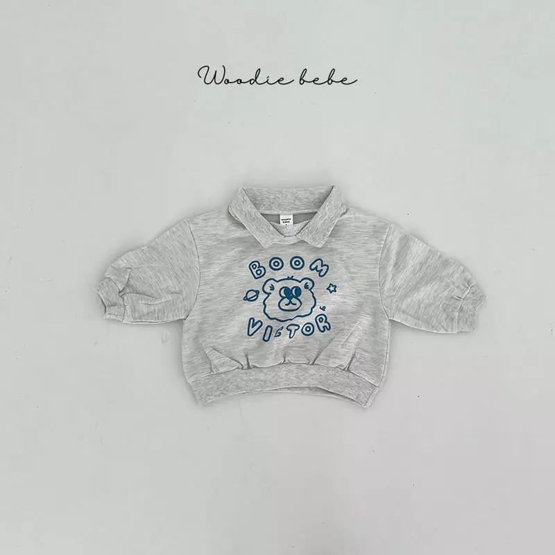 Woodie - Korean Baby Fashion - #babyoutfit - Victor Bear Tee - 4