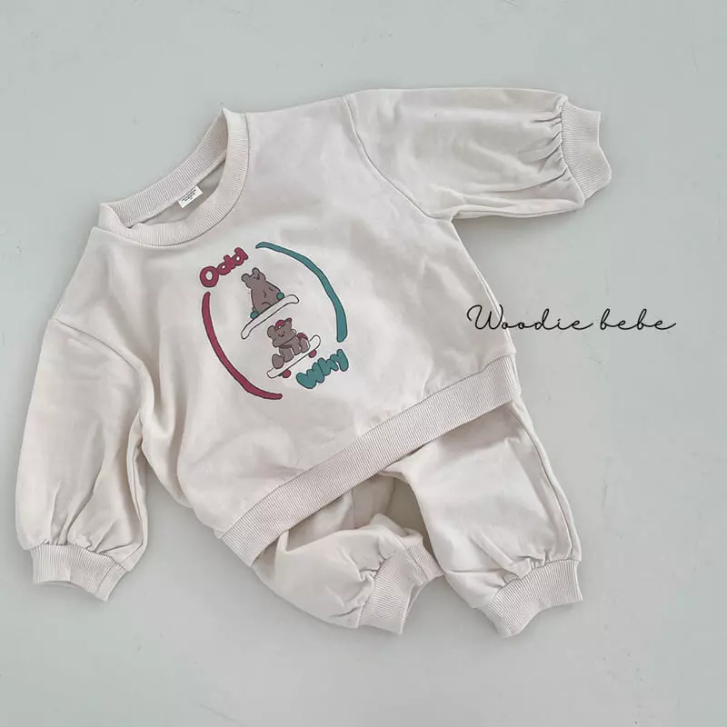 Woodie - Korean Baby Fashion - #onlinebabyboutique - Odd Top Bottom Set - 2