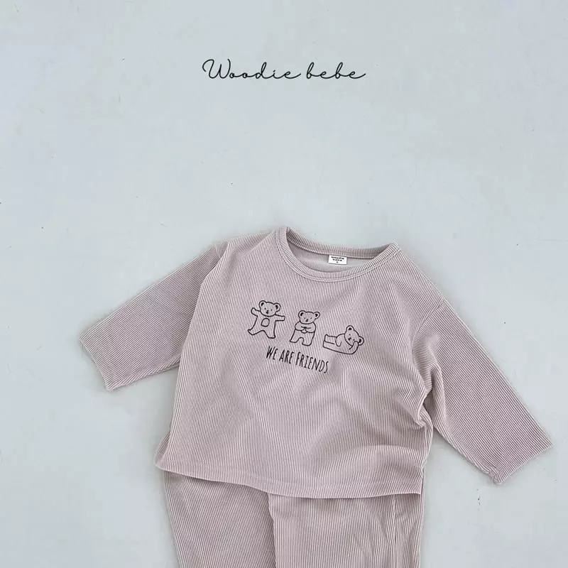 Woodie - Korean Baby Fashion - #smilingbaby - Uni Top Bottom Set - 5