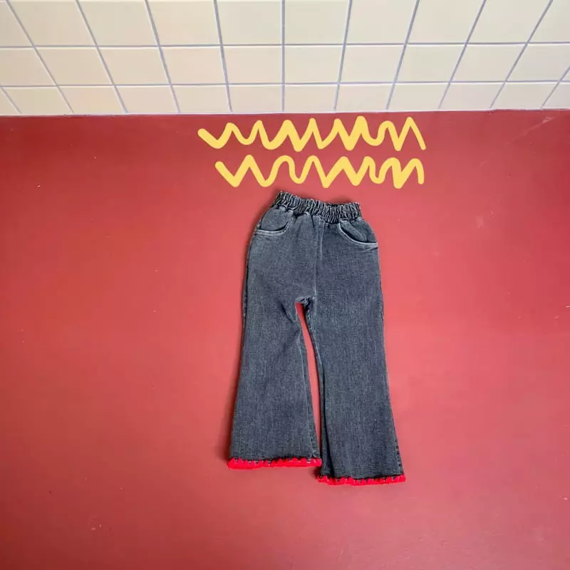 Yellow Factory - Korean Children Fashion - #childrensboutique - Zigzag Denim Jeans - 2