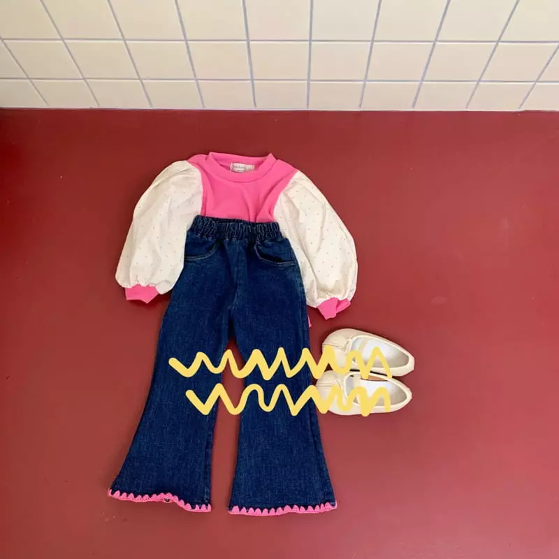 Yellow Factory - Korean Children Fashion - #designkidswear - Zigzag Denim Jeans - 3