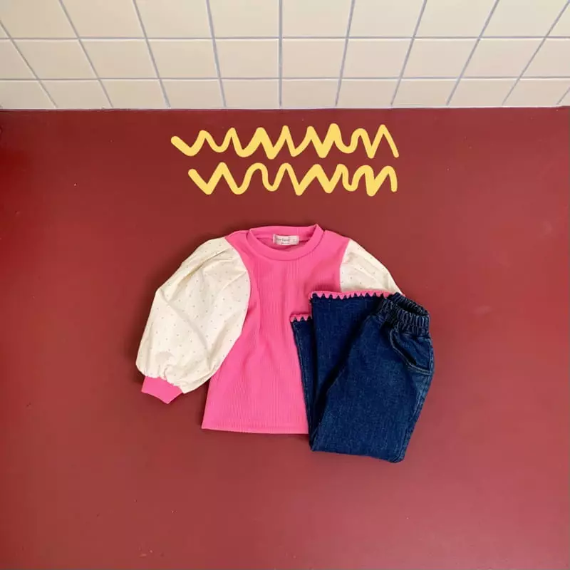 Yellow Factory - Korean Children Fashion - #fashionkids - Zigzag Denim Jeans - 5