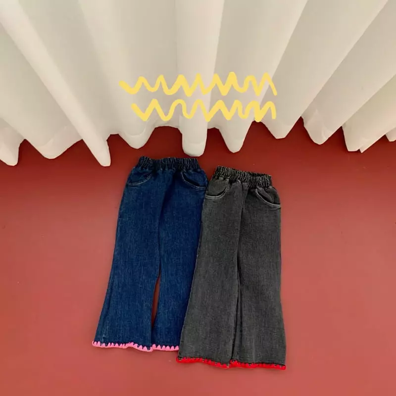 Yellow Factory - Korean Children Fashion - #littlefashionista - Zigzag Denim Jeans - 10