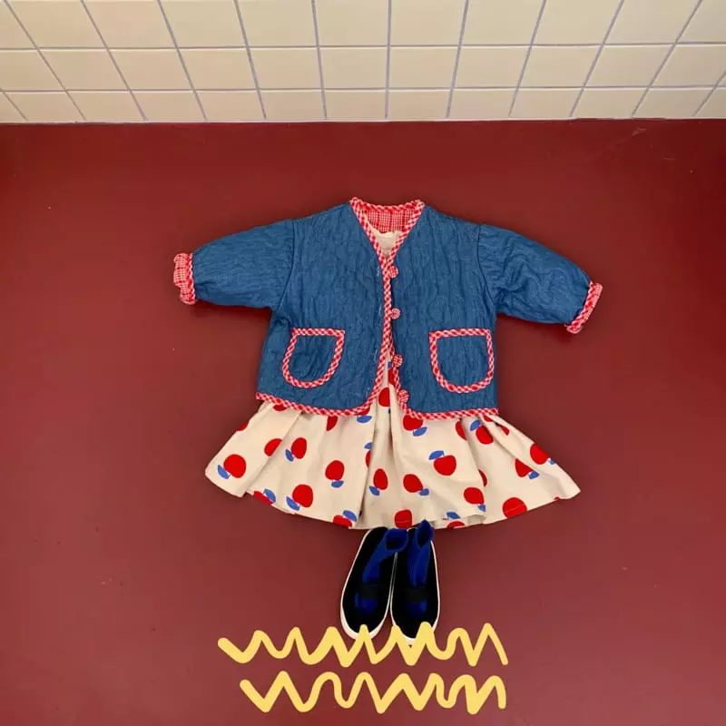 Yellow Factory - Korean Children Fashion - #todddlerfashion - Apple One-piece - 3