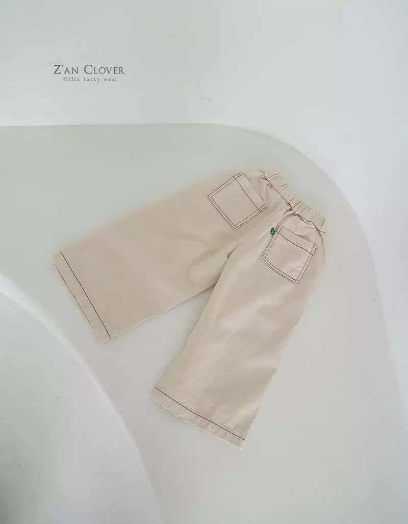 Zan Clover - Korean Children Fashion - #childrensboutique - Stitch Pocket Pants - 8