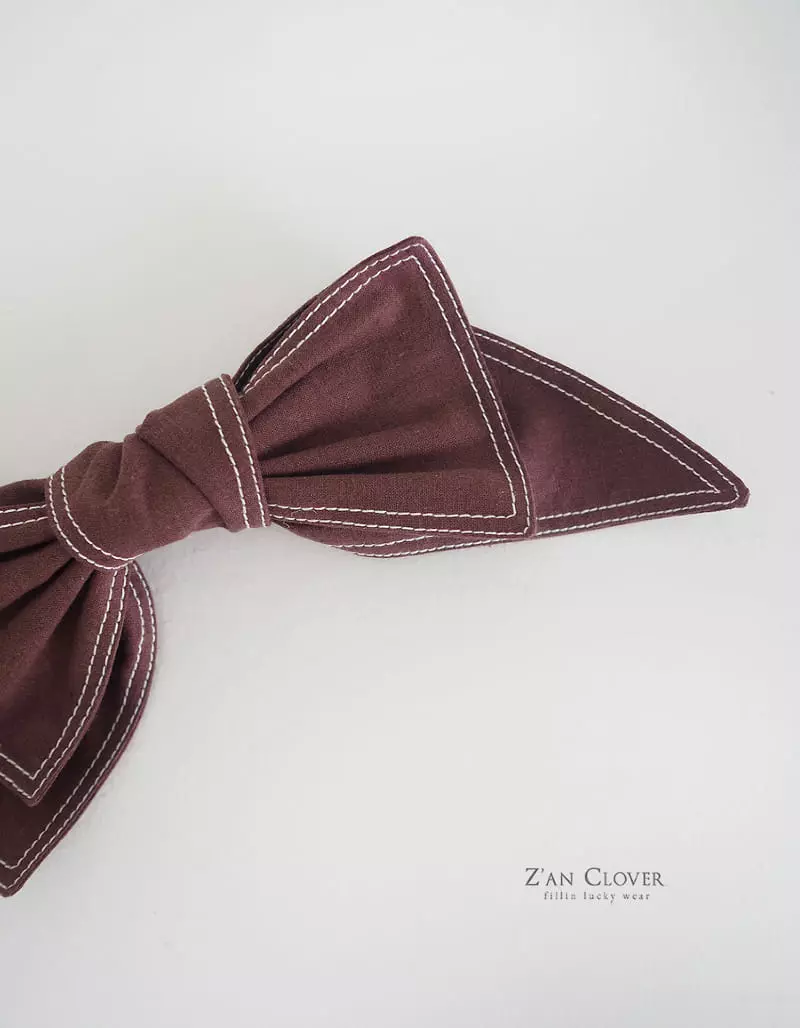 Zan Clover - Korean Children Fashion - #childrensboutique - Stitch Big Ribbon Hairpin - 8