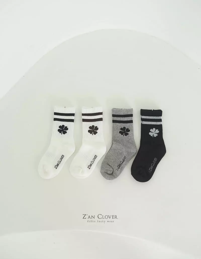 Zan Clover - Korean Children Fashion - #childrensboutique - Z Cle Sport Socks