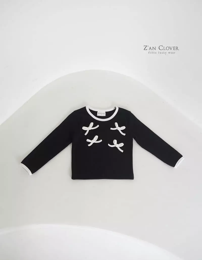 Zan Clover - Korean Children Fashion - #childrensboutique - Ribbon Tee - 7
