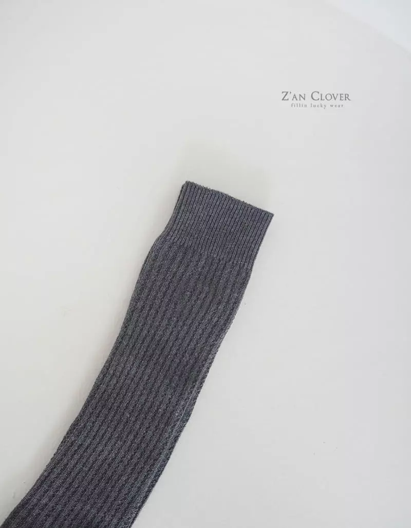 Zan Clover - Korean Children Fashion - #discoveringself - Plain Ober Knee Socks - 7
