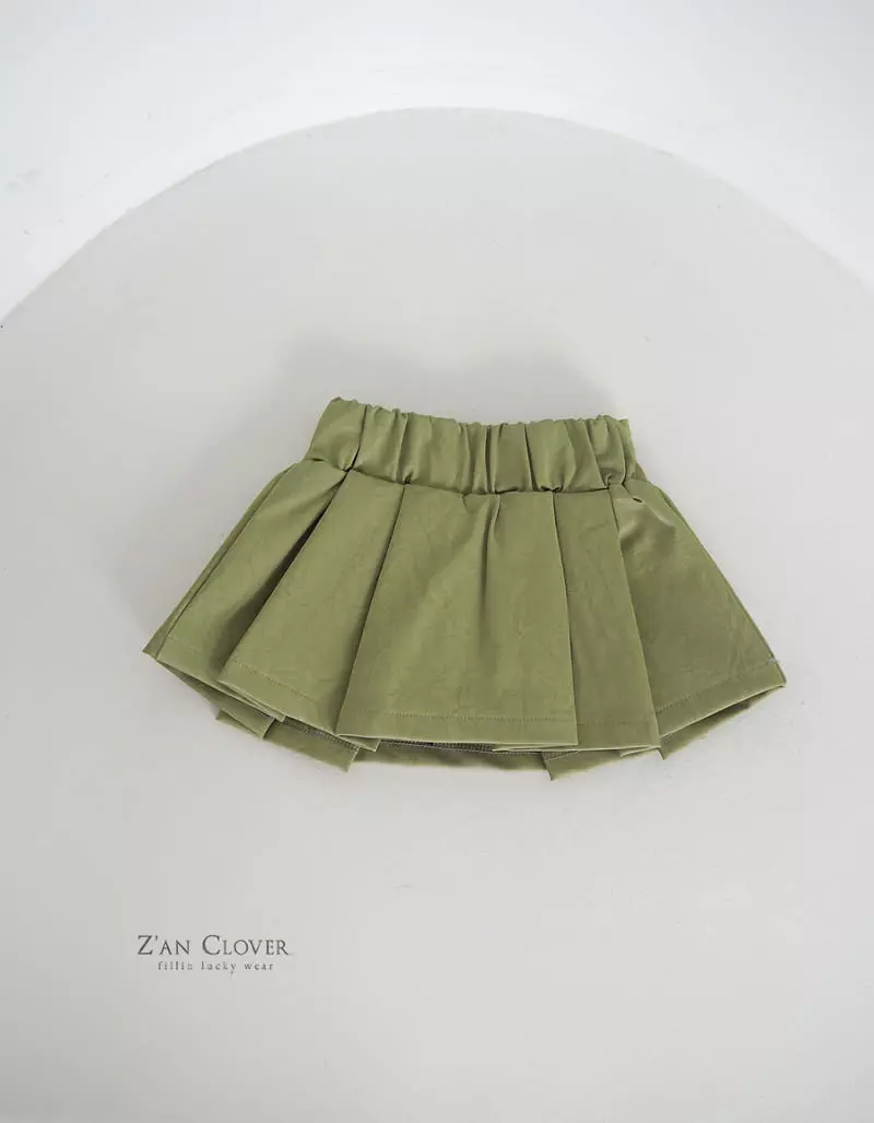 Zan Clover - Korean Children Fashion - #kidsshorts - Leather Skirt - 5