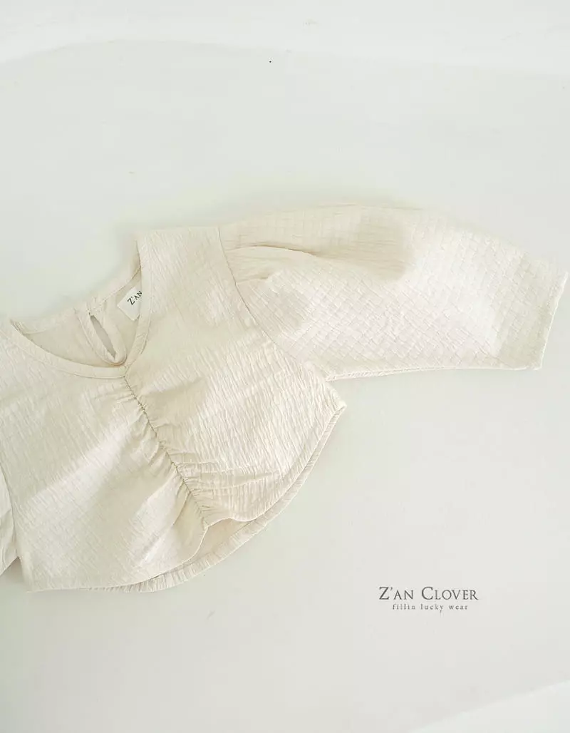 Zan Clover - Korean Children Fashion - #littlefashionista - Embo Shirring Blouse - 6