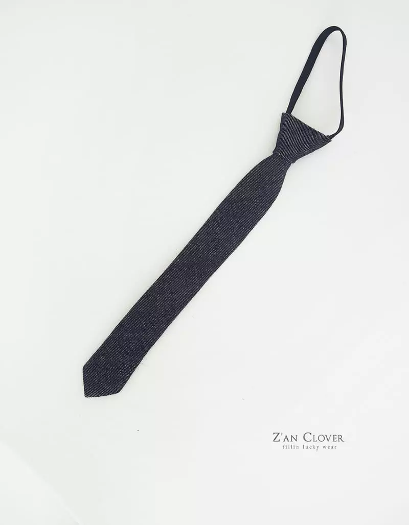 Zan Clover - Korean Children Fashion - #magicofchildhood - Denim Neck Tie - 8