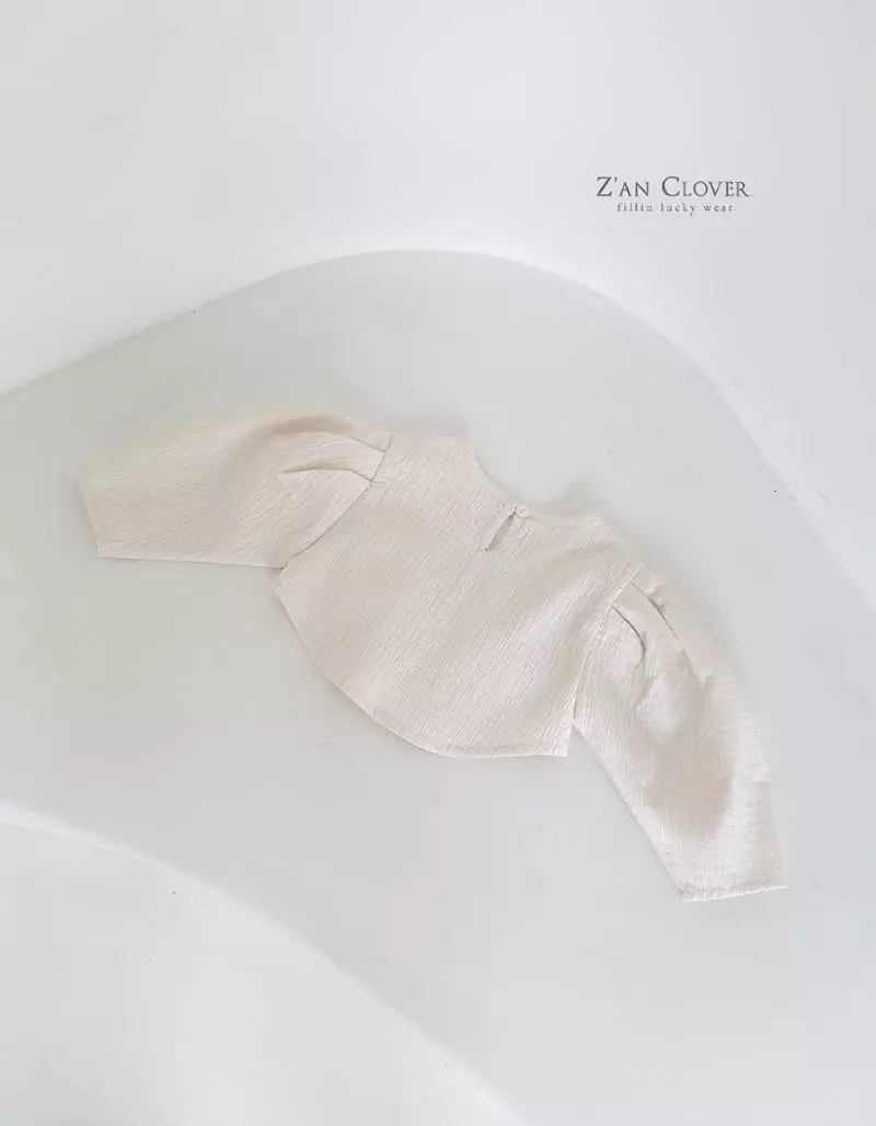 Zan Clover - Korean Children Fashion - #minifashionista - Embo Shirring Blouse - 8